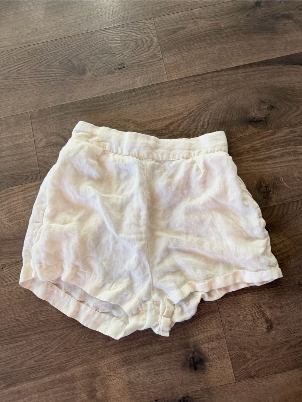 Anemos Cream Linen Pull-On Shorts